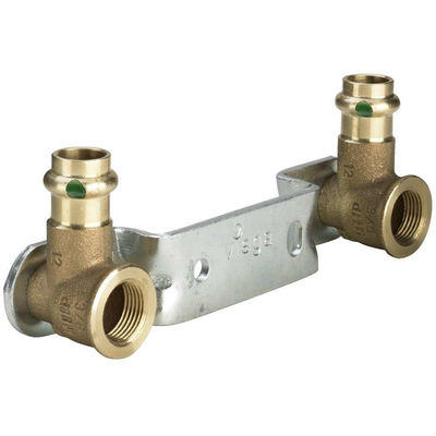 Viega Profipress Support mural SC filetage intérieur 12x3/8 entraxe=120mm bronze
