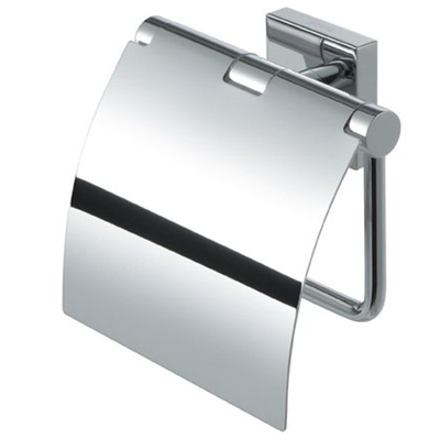 Geesa Nelio Porte-rouleau de papier toilette avec couvercle Chrome