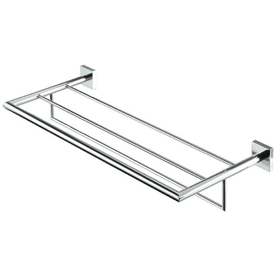 Geesa Nelio Porte-serviettes avec étagère 62,6 cm Chrome