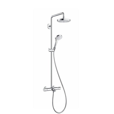 Hansgrohe Croma select s 180 2jet showerpipe pour baignoire chrome blanc