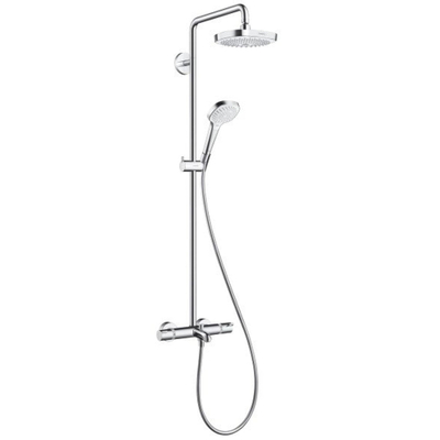 Hansgrohe Showerpipe Croma Select E 180 2jet bain/douche blanc/chromé