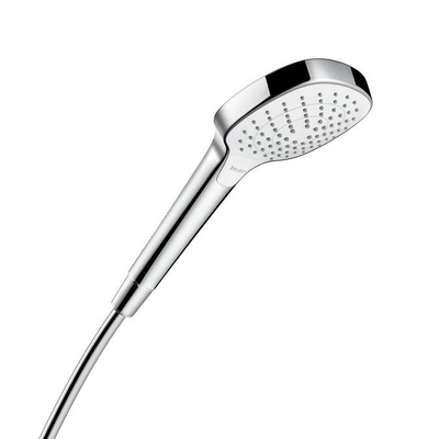 Hansgrohe Croma select e Handdouche Vario - ecosmart 1/2 x - diameter 11cm - met rain turbo rain en intense rain regenstraal wit/chroom - wit chroom