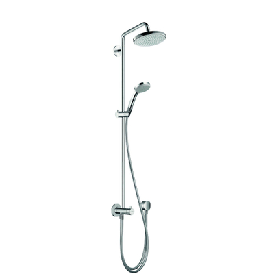 Hansgrohe Croma Colonne de douche sans robinet pour rénovation avec douchette à main 100 Vario et douche de tête Croma 22cm chrome