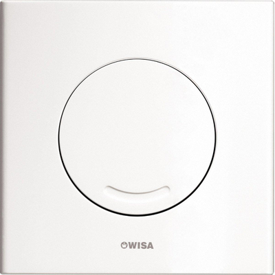 Wisa Argos plaque de commande plastique mécanique 16x16cm avec interruption de chasse pour élément WC XS blanc