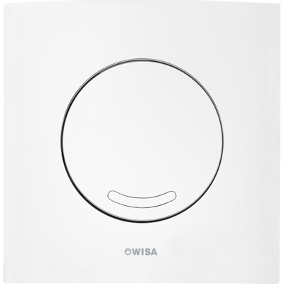 Wisa Argos plaque de commande plastique mécanique 16x16cm avec interruption de chasse pour élément WC XS chrome brillant