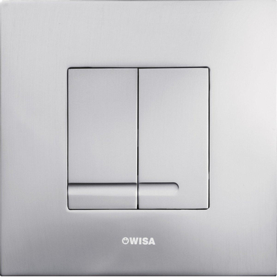 Wisa XS bedieningsplaat dualflush kunststof mat zilver TWEEDEKANS