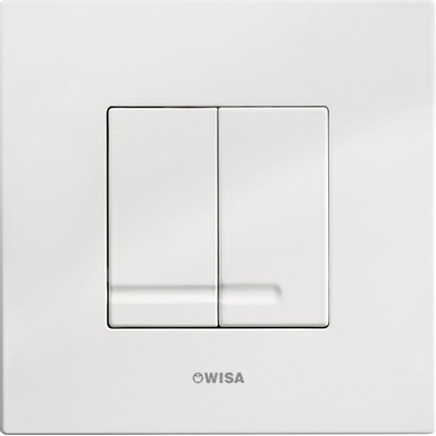 Wisa Delos Panneau de commande - carré - 16x16x1 - double chasse - plastique - blanc