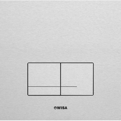 Wisa XS Panneau de commande - carré - 16x16x1 - double chasse - acier - Naturel