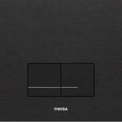Wisa XS Panneau de commande - carré - 16x16x1 - double chasse - acier - noir