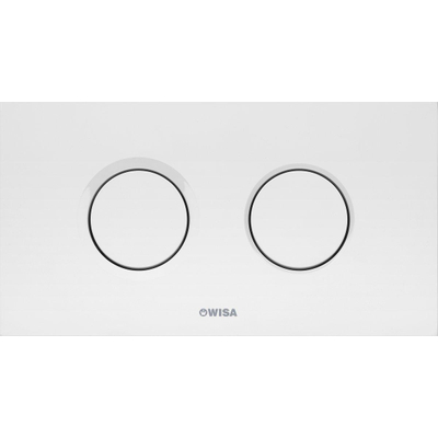 Wisa Juno plaque de commande plastique pneumatique 208x111mm avec double chasse pour élément WC XT blanc