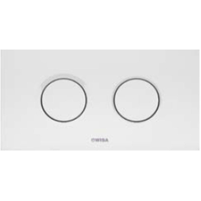 Wisa Juno plaque de commande plastique pneumatique 208x111mm avec double chasse pour élément WC XT finition chrome mat