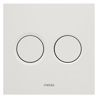 Wisa Luga plaque de commande plastique pneumatique 16x16cm avec double chasse pour élément WC XS blanc