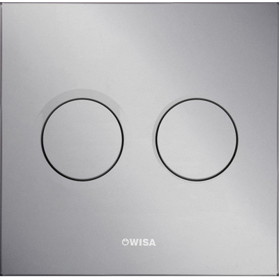 Wisa Luga plaque de commande plastique pneumatique 16x16cm avec double chasse pour élément WC XS chrome mat