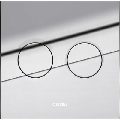 Wisa Luga plaque de commande plastique pneumatique 16x16cm avec double chasse pour élément WC XS chromé brillant