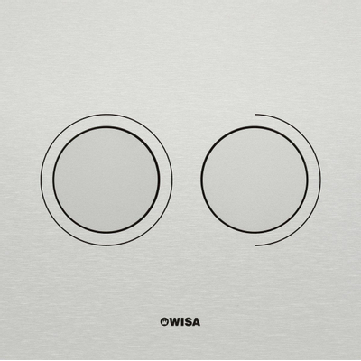 Wisa Luga plaque de commande aluminium pneumatique 16x16cm avec double chasse pour élément WC XS naturel