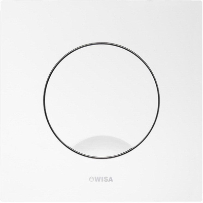 Wisa Maro plaque de commande plastique mécanique 16x16cm avec interruption de chasse pour élément WC XS chrome brillant