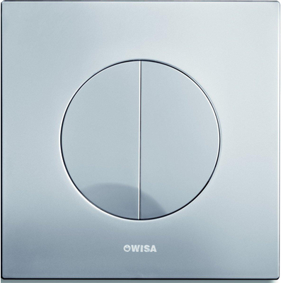 Wisa Maro plaque de commande carrée plastique dualflush DF chrome mat