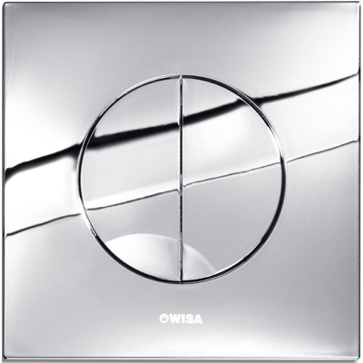 Wisa Maro Plaque de commande carrée plastique dualflush DF chrome brillant