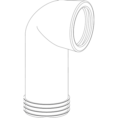 Wisa 301A coude de WC 110mm longueur 180mm