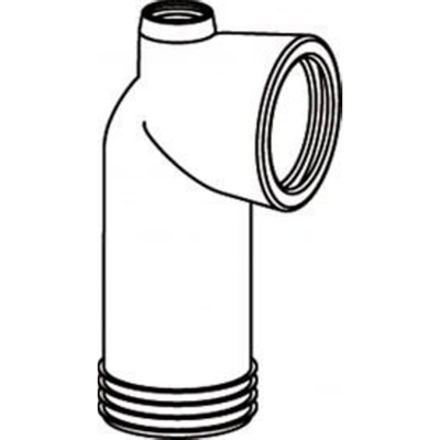 Wisa Coude d'évacuation WC avec raccord pour fontaine ou aérateur blanc