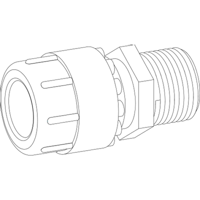 Wisa Simplast koppeling buitendraad x tyleen 1/2 x20mm