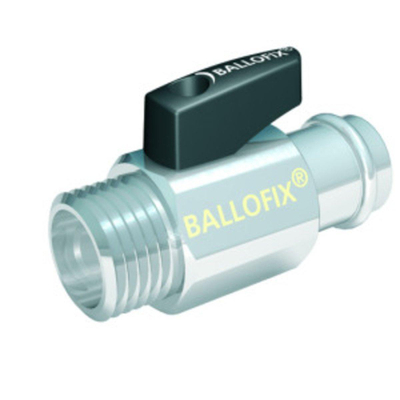 Vsh Ballofix Vanne à bille 15 Mavec Pression X 1/2" Bu. Chrome