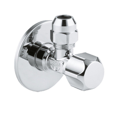 GROHE Robinet d’équerre autofreinant 1/2x3/8 anneau de fermeture teflon avec filetage chrome