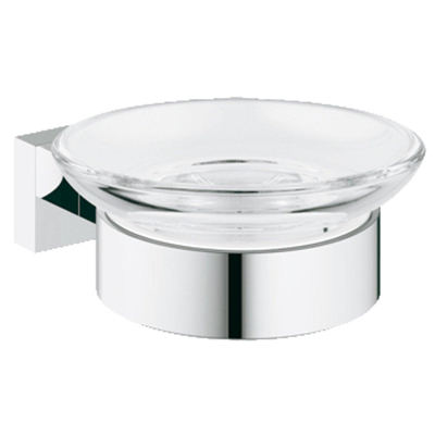 GROHE Essentials Cube Zeepschaal - met houder - wandmontage - chroom