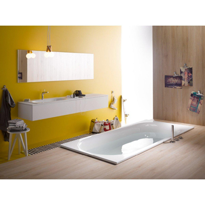 Bette Comodo Baignoire à encastrer tôle d'acier épaisse rectangulaire 180x80x45cm sans pieds blanc