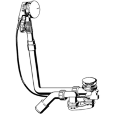 Viega Multiplex Multiplex Trio Visign MT5 vidage de baignoire et ensemble de trop-plein avec fonction de remplissage avec bonde 40/50x560mm complet