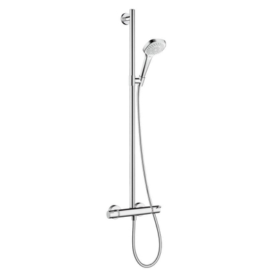 Hansgrohe Select E Croma Multi Doucheset - Ecostat - thermostatisch - handdouche 10cm - doucheslang 160cm - wit/chroom