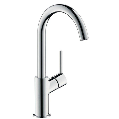 Hansgrohe Talis Wastafelkraan - 21cm - hoge uitloop - draaibare uitloop - push open afvoer - chroom