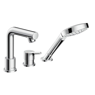 Hansgrohe Talis S Afdekset - 3 gats badrandcombinatie - hoogglans chroom