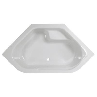 Wisa Anzio baignoire acrylique hexagonale 145x145x44,5cm blanc