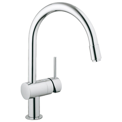 Grohe Minta Keukenkraan - hoog - draaibare/uittrekbare ronde uitloop - chroom