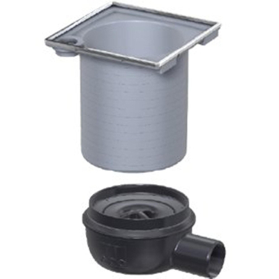 Aco Showerdrain easyflow siphon de douche sortie horizontale 50mm garde d'eau 50mm gris