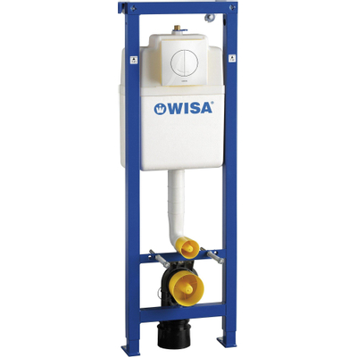 Wisa XS Inbouwreservoir - 118x38cm - frontbediening - met bedieningsplaat Glans Wit