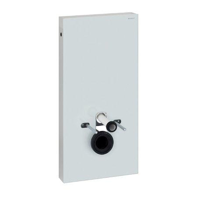 Geberit Monolith module - voor wandcloset - hoogte 101 - glas - wit aluminium