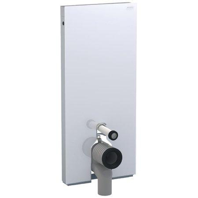 Geberit Monolith module voor staand closet h114 glas wit-aluminium