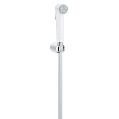 GROHE Tempesta-F Trigger Spray 30 Ensemble douchette à main - 1 jet - rond - avec support - flexible lisse - 125cm - chrome/blanc
