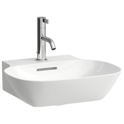Laufen INO lave-mains 41x45x12cm 1 trou de robinetterie avec trop-plein SaphirKeramik blanc