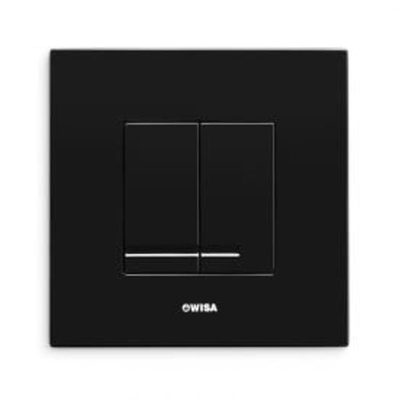 Wisa XS Panneau de commande - carré - 16x16x1 - double chasse - plastique - noir