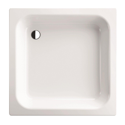 Bette Receveur de douche plat 80x80x15cm acier embouti carré blanc