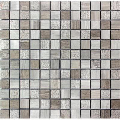 Royal plaza natuursteen tapis de carrelage 30x30cm bloc 2,3x2,3cm mocca marron