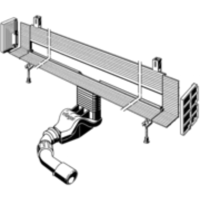 Viega Advantix Vario caniveau de douche mural élément de base en plastique recoupable 300 1200mm garde d'eau 50mm profondeur d'encastrement 90 160mm