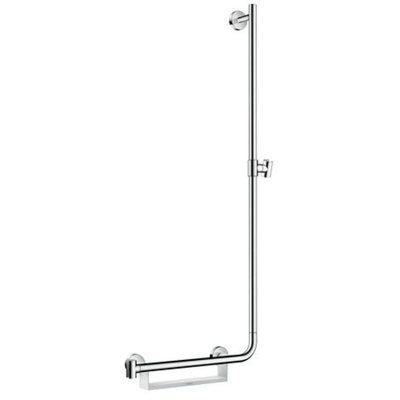 Hansgrohe unica comfort barre de douche coulissante 110 droite avec poignée gauche chrome blanc