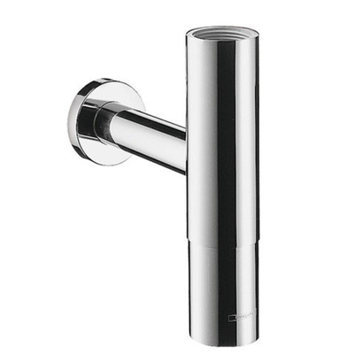 Hansgrohe Flowstar Premium verstelbare designbekersifon 5/4 met muurbuis - met rozet - hoogglans chroom