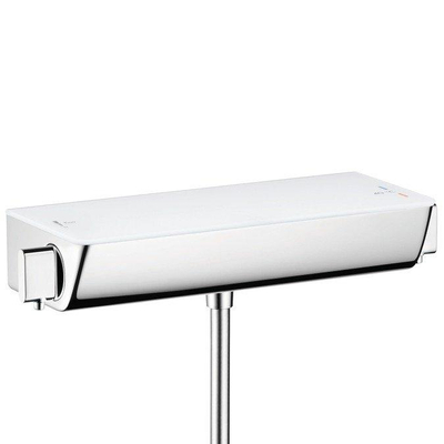 Hansgrohe Ecostat Select Mitigeur thermostatique de douche avec tablette en verre de sécurité blanc chrome