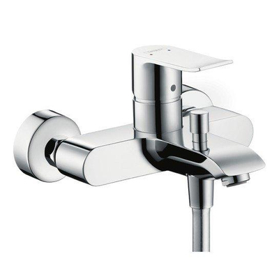 Hansgrohe Metris Badkraan - met omstel en koppelingen - hoogglans chroom