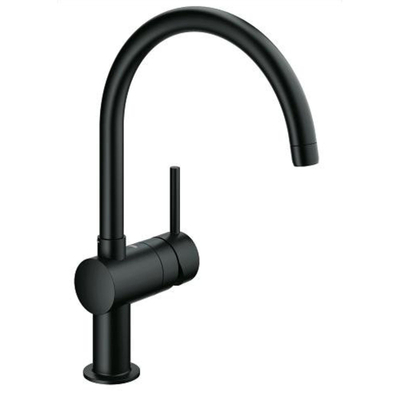 Grohe Minta Keukenkraan - hoog - draaibare ronde uitloop - matte black (mat zwart)